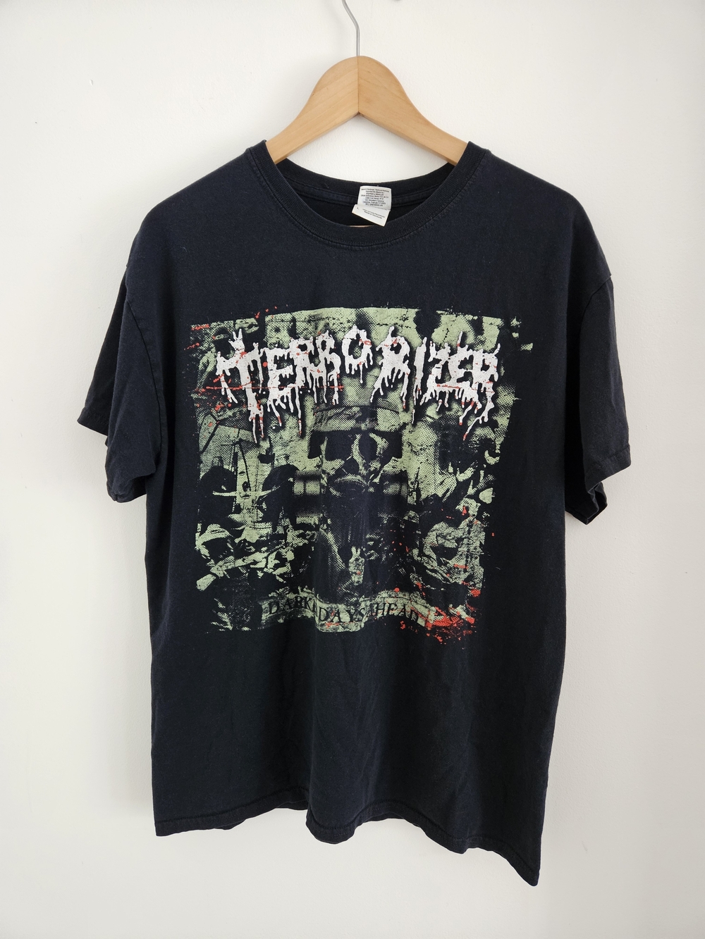 Terrorizer Shirt Mens Large Darker Days Ahead Hardcore Deathgrind Metal Band